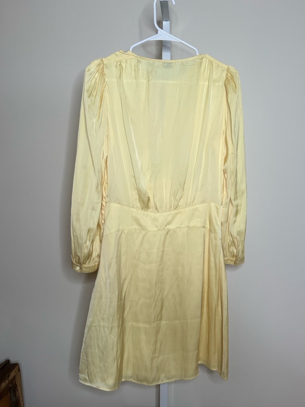 Zadig & Voltaire Butter Yellow Long-Sleeve Button-Front Mini Dress - Picture 7 of 7